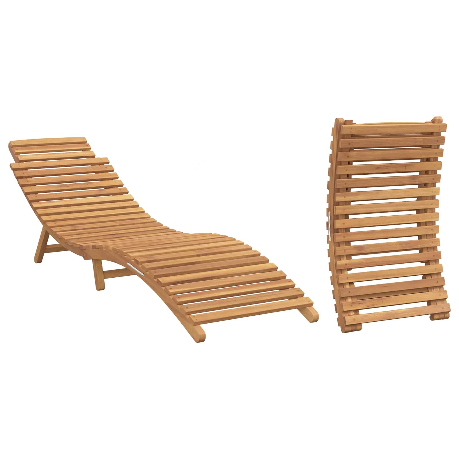 Sonnenliege Braun 198 x 55 x 58,5 cm Massivholz Teak