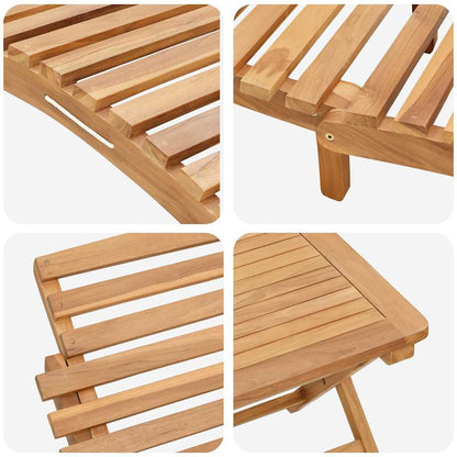 Sonnenliege Braun 198 x 55 x 58,5 cm Massivholz Teak