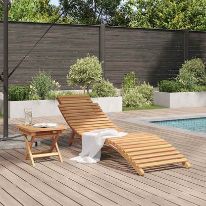 Sonnenliege Braun 198 x 55 x 58,5 cm Massivholz Teak