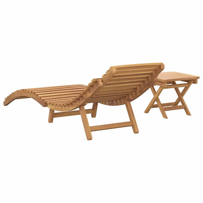 Sonnenliege Braun 198 x 55 x 58,5 cm Massivholz Teak