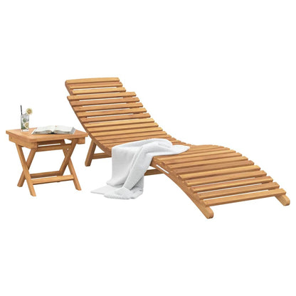 Sonnenliege Braun 198 x 55 x 58,5 cm Massivholz Teak