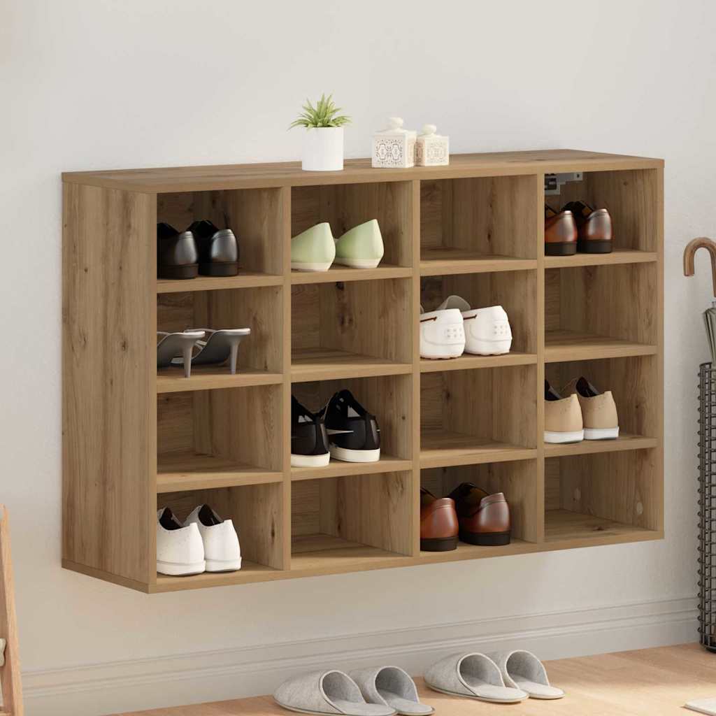 Schuhschrank mit Regal Weiß 103 x 30 x 67 cm Holzwerkstoff