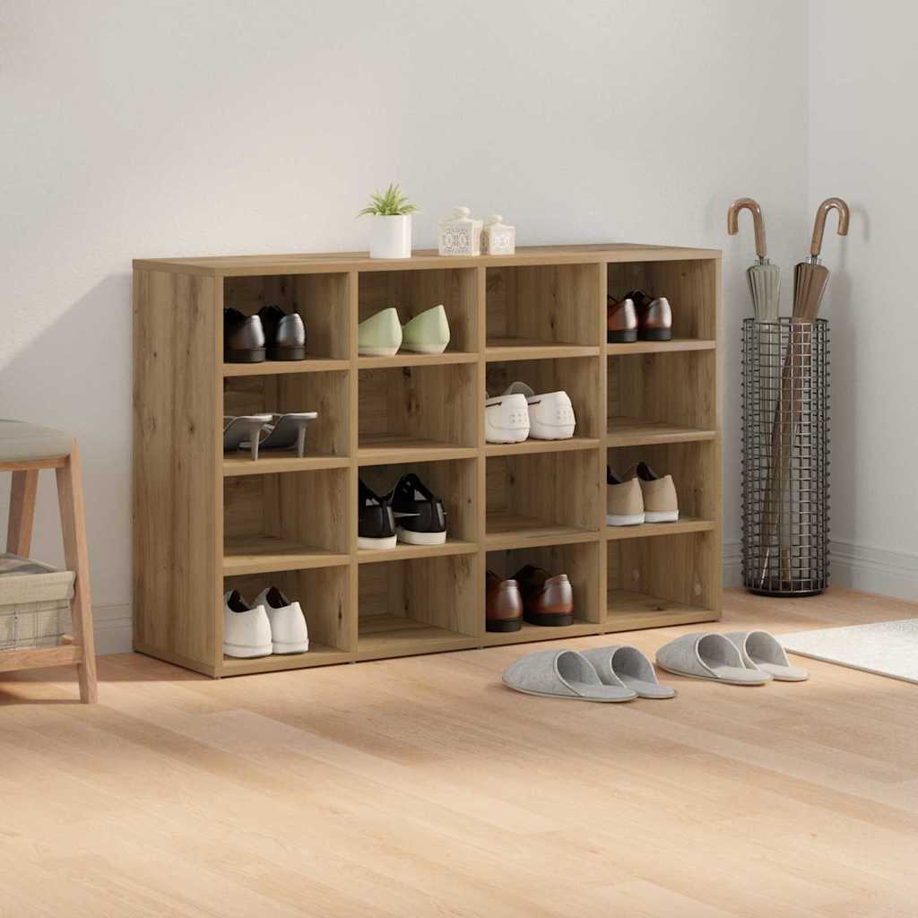 Schuhschrank mit Regal Weiß 103 x 30 x 67 cm Holzwerkstoff