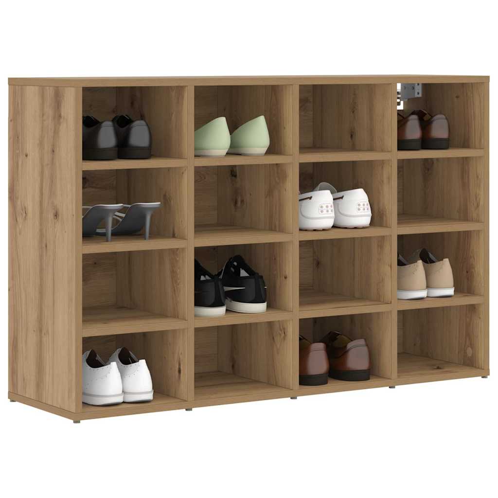 Schuhschrank mit Regal Weiß 103 x 30 x 67 cm Holzwerkstoff
