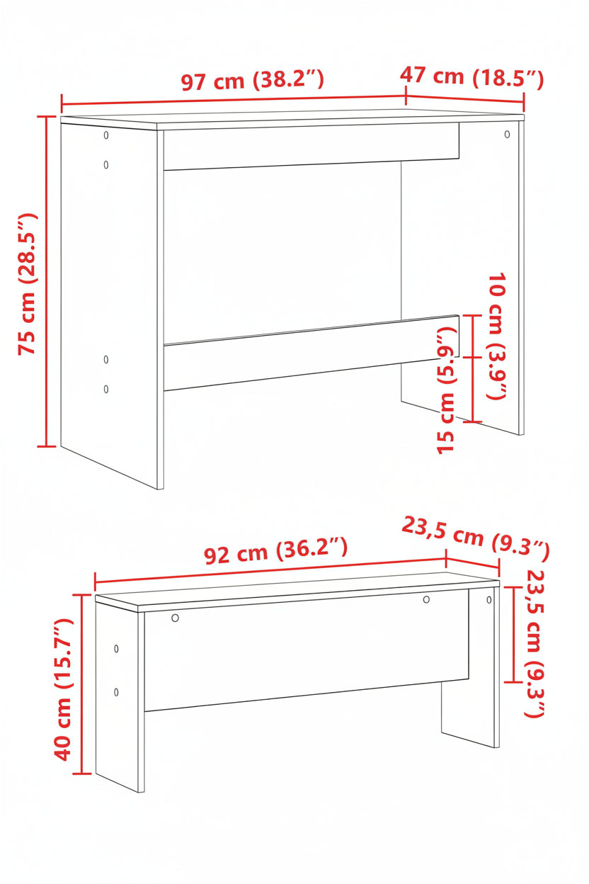 Essgruppe 2 Pcs Holzwerkstoff