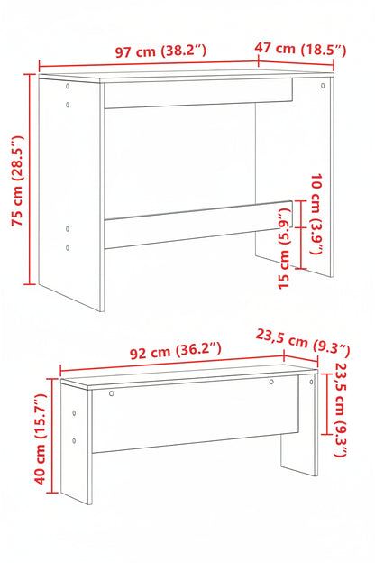 Essgruppe 2 Pcs Holzwerkstoff