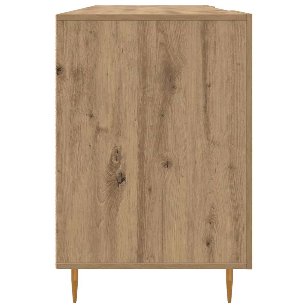 Schreibtisch mit Regal Schwarz Eichen-Optik 140 x 50 x 75 cm