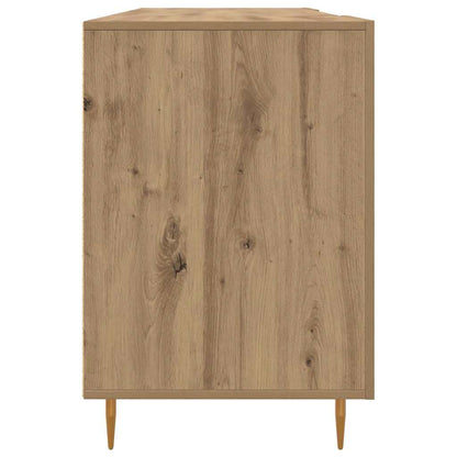 Schreibtisch mit Regal Schwarz Eichen-Optik 140 x 50 x 75 cm