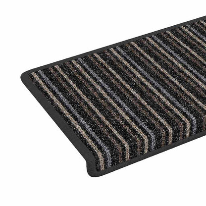 Selbstklebende Treppenschoner 15 pcs Grau 65 x 21 x 4 cm