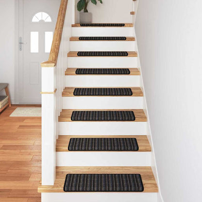 Selbstklebende Treppenschoner 15 pcs Grau 65 x 21 x 4 cm