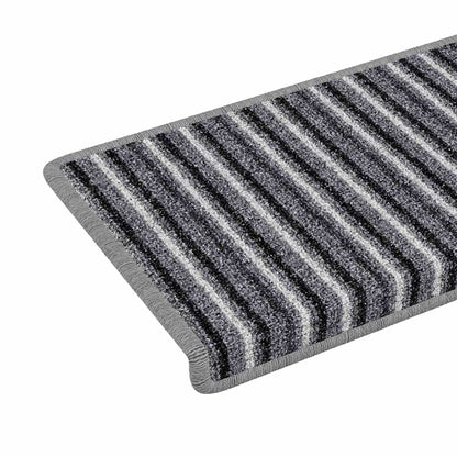 Selbstklebende Treppenschoner 15 pcs Grau 65 x 21 x 4 cm