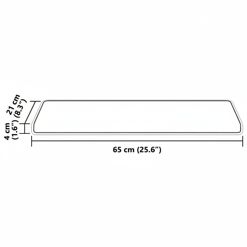 Selbstklebende Treppenschoner 15 pcs Grau 65 x 21 x 4 cm