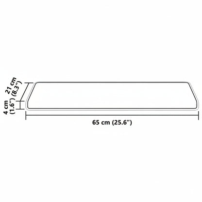 Selbstklebende Treppenschoner 15 pcs Grau 65 x 21 x 4 cm