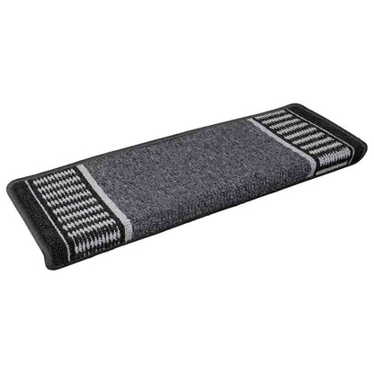 Selbstklebende Treppenschoner 15 pcs Anthrazit 65 x 21 x 4 cm