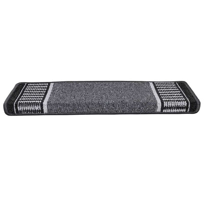 Selbstklebende Treppenschoner 15 pcs Anthrazit 65 x 21 x 4 cm