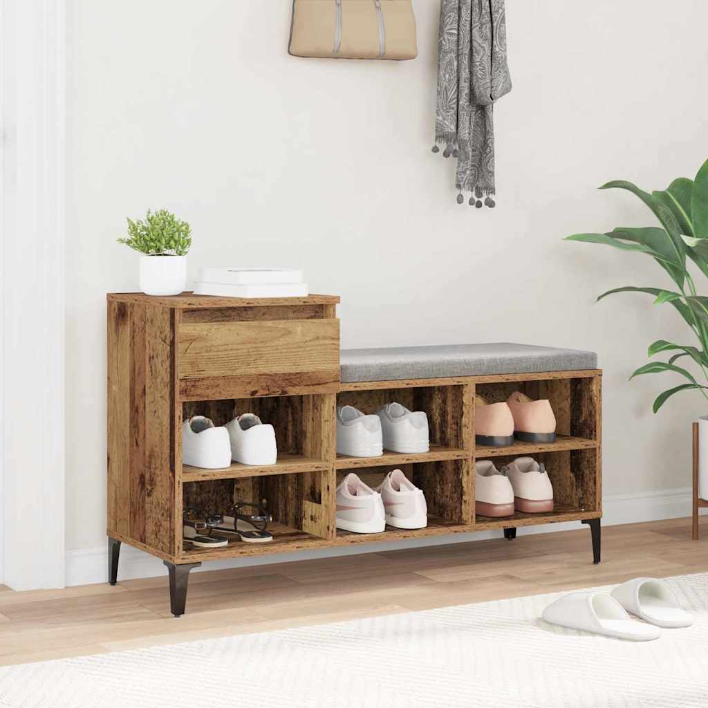 Schuhregal Weiß 102x36x60 cm Holzwerkstoff