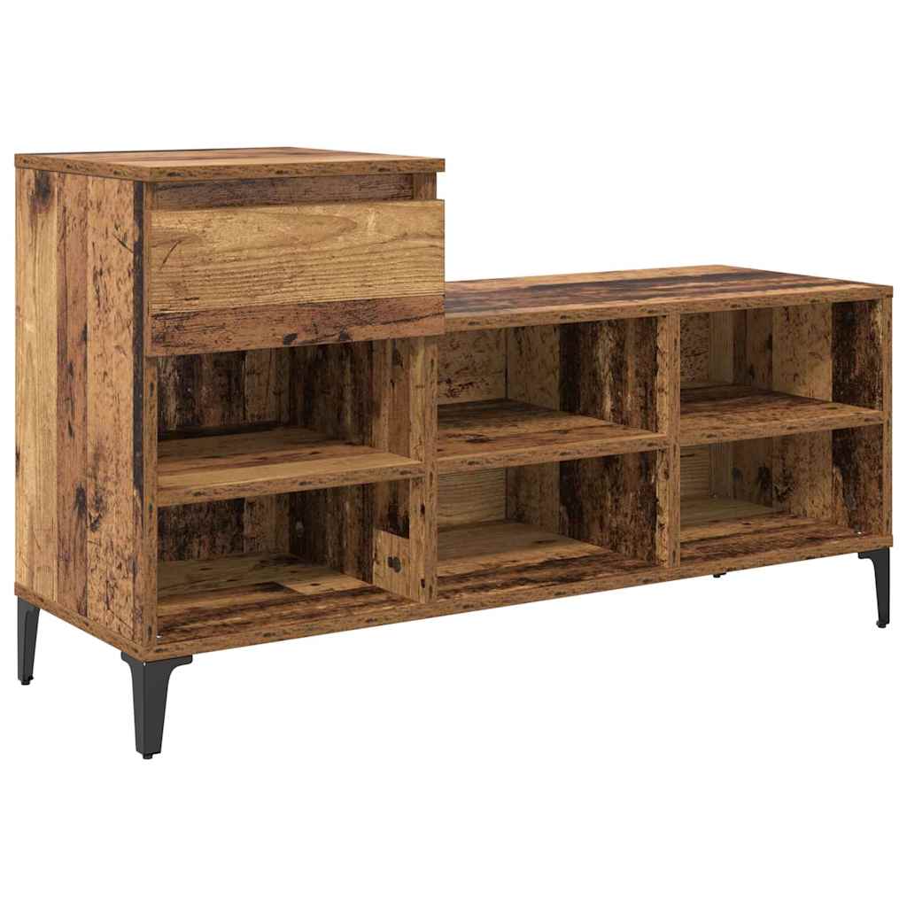 Schuhregal Weiß 102x36x60 cm Holzwerkstoff
