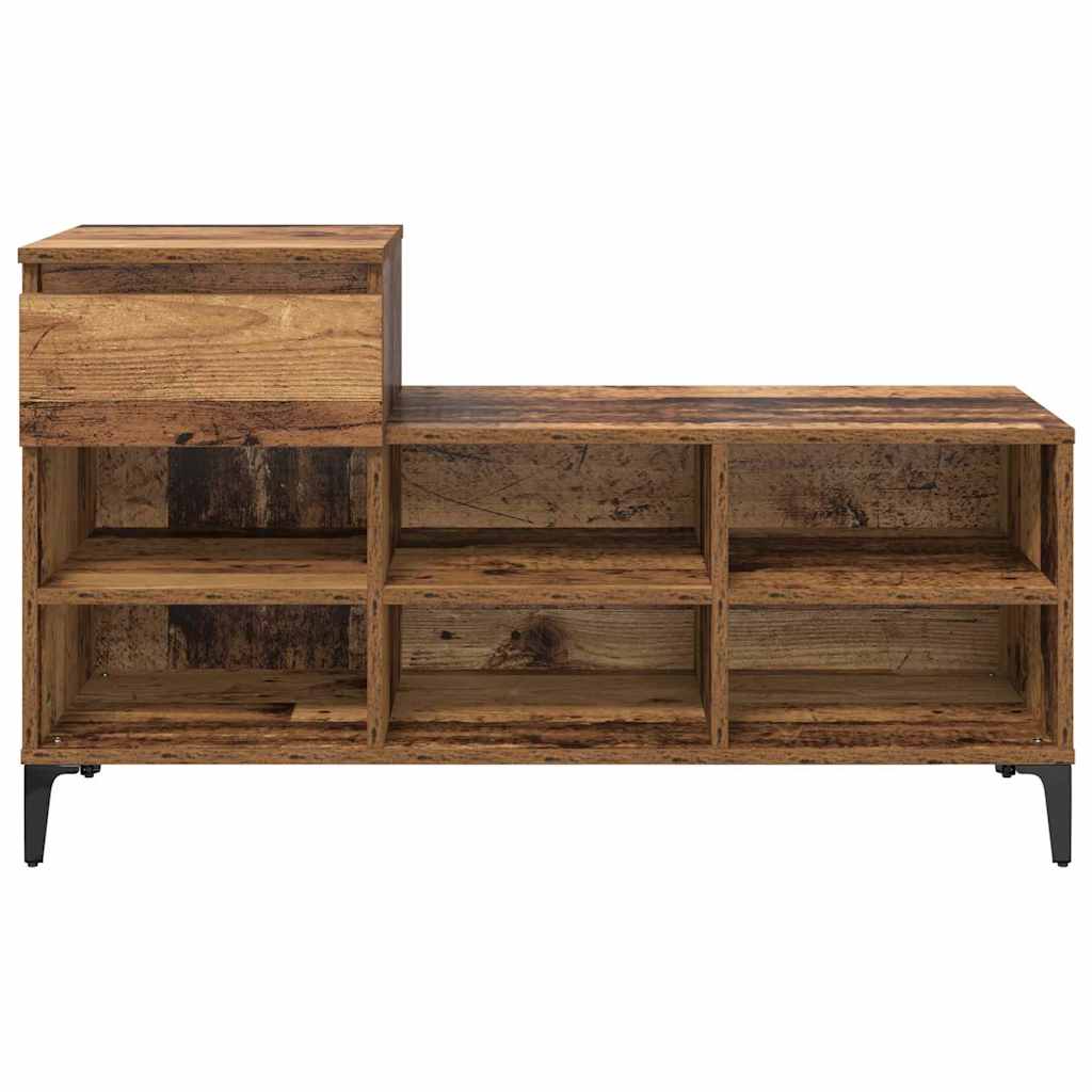 Schuhregal Weiß 102x36x60 cm Holzwerkstoff