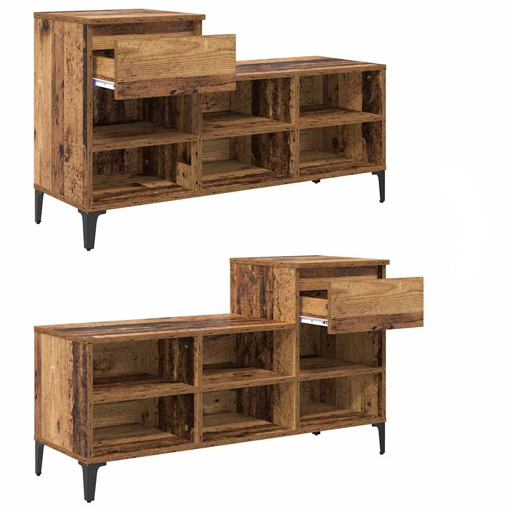 Schuhregal Weiß 102x36x60 cm Holzwerkstoff
