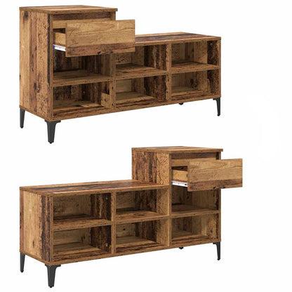 Schuhregal Weiß 102x36x60 cm Holzwerkstoff