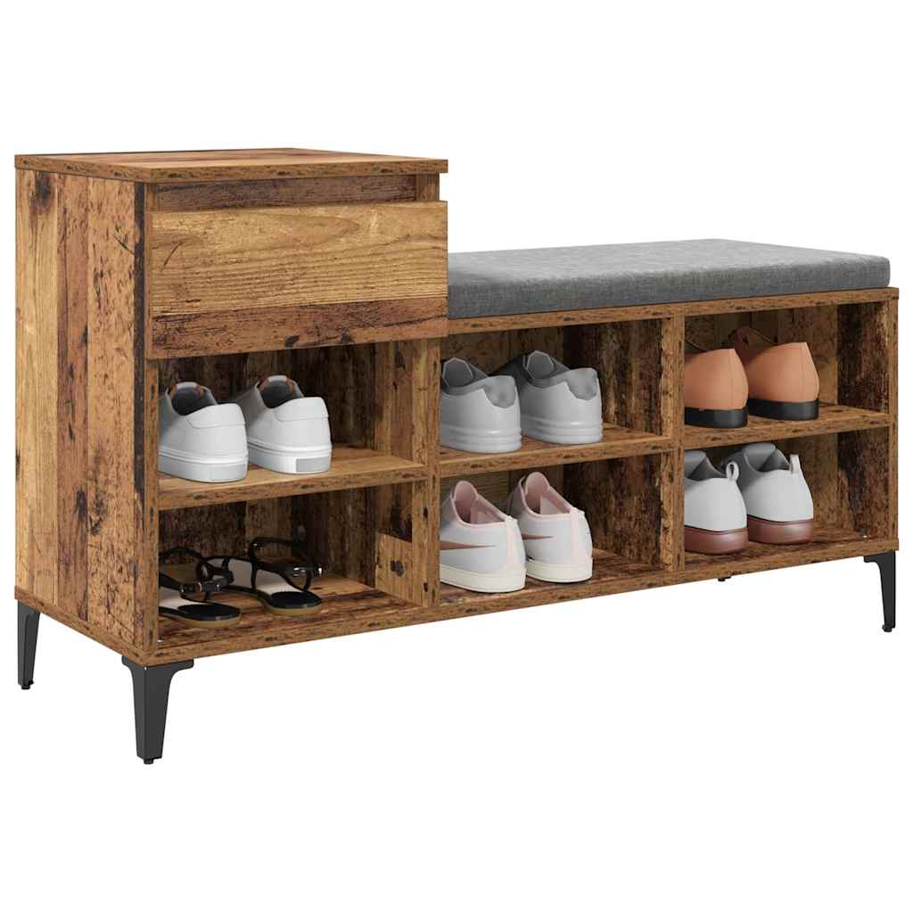 Schuhregal Weiß 102x36x60 cm Holzwerkstoff