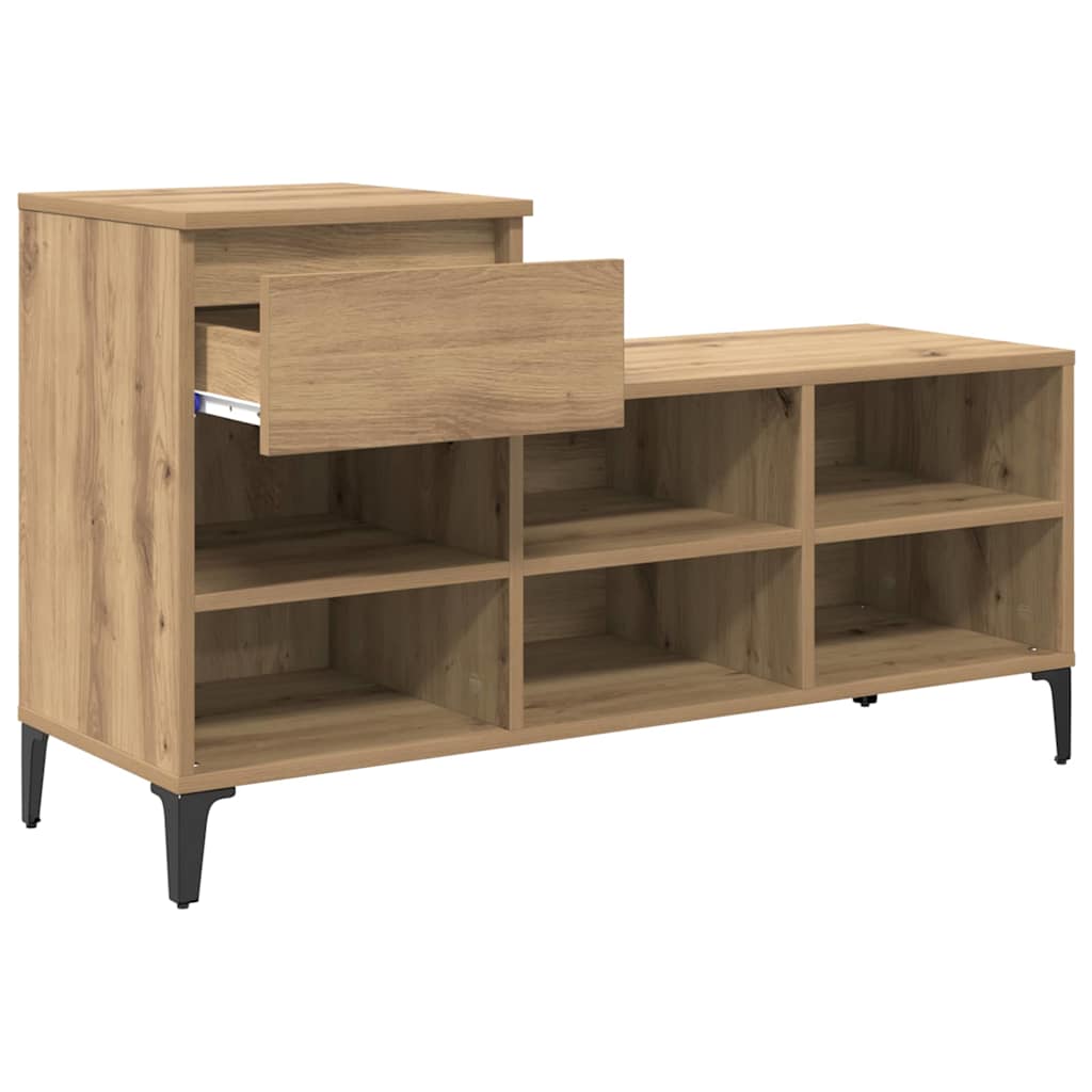 Schuhregal Weiß 102x36x60 cm Holzwerkstoff