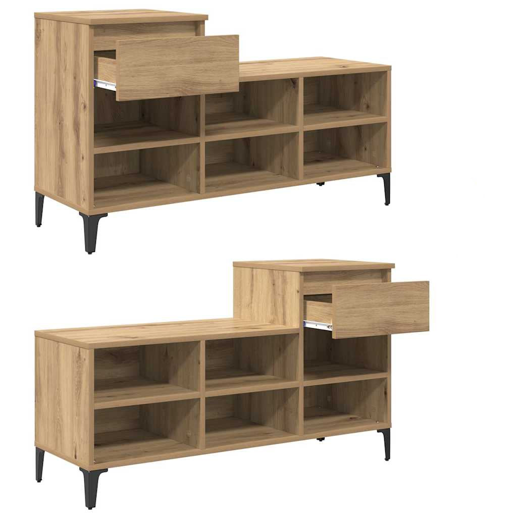 Schuhregal Weiß 102x36x60 cm Holzwerkstoff