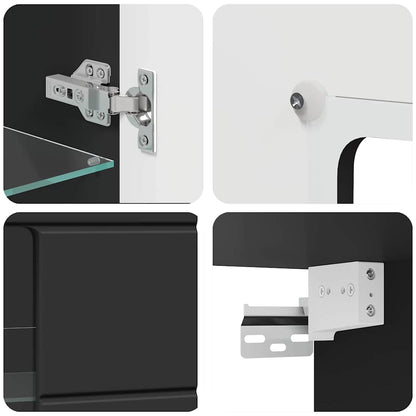 Holzschrank | Wandschrank | Vitrine | mit Glastür | Schrankmöbel | Wandmontiert