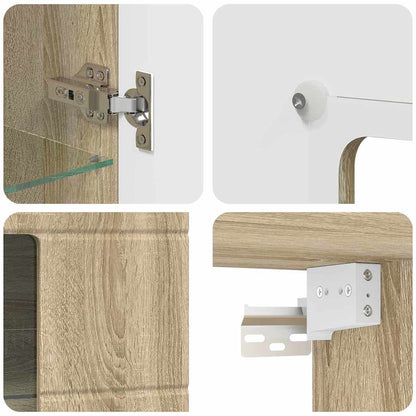 Holzschrank | Wandschrank | Vitrine | mit Glastür | Schrankmöbel | Wandmontiert
