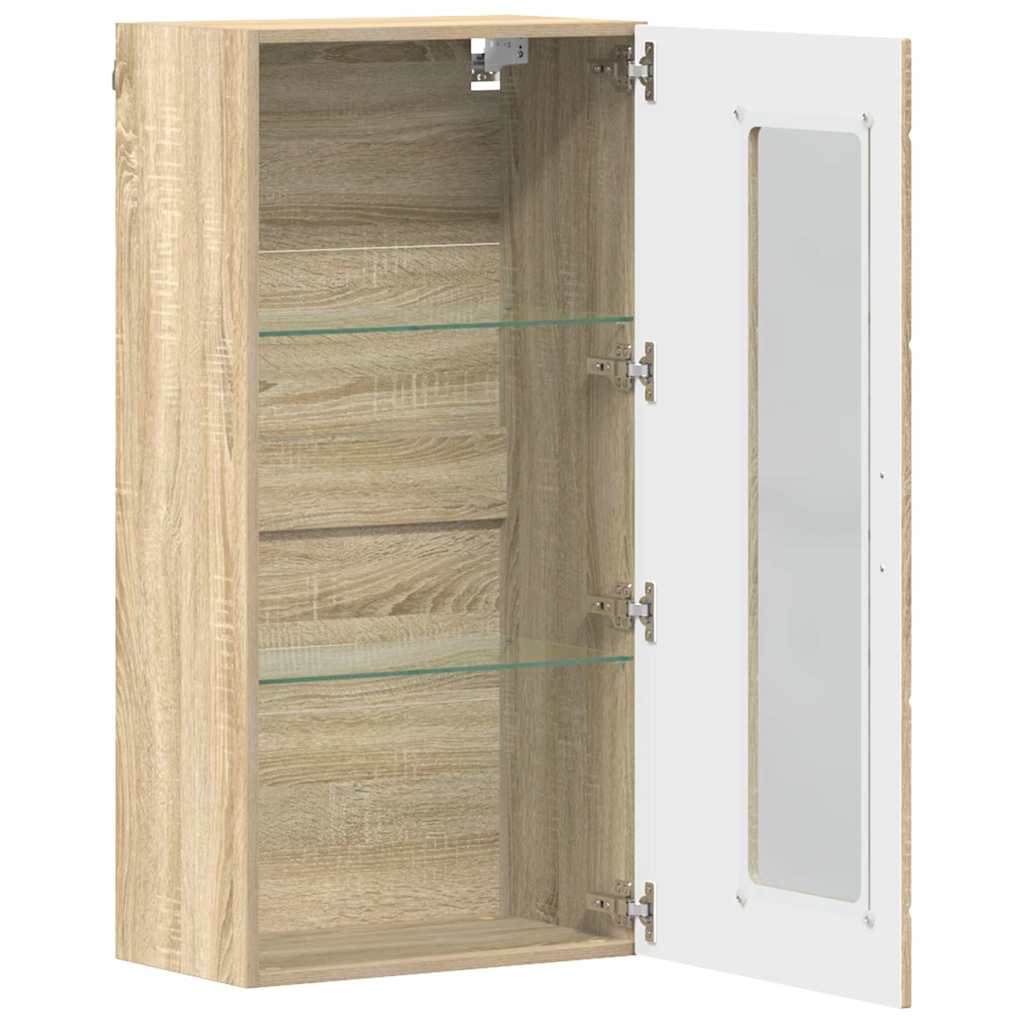 Holzschrank | Wandschrank | Vitrine | mit Glastür | Schrankmöbel | Wandmontiert