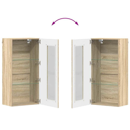 Holzschrank | Wandschrank | Vitrine | mit Glastür | Schrankmöbel | Wandmontiert