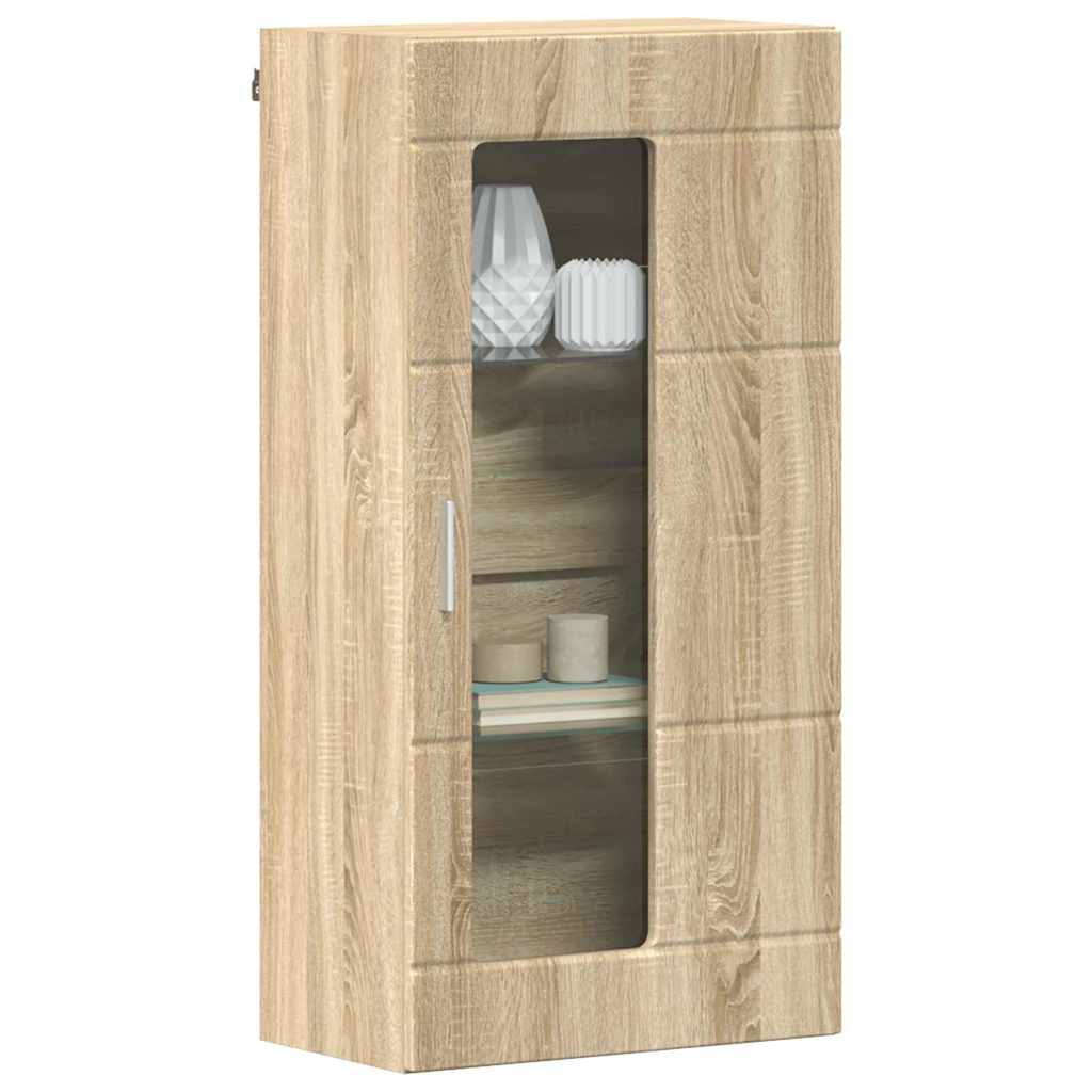 Holzschrank | Wandschrank | Vitrine | mit Glastür | Schrankmöbel | Wandmontiert