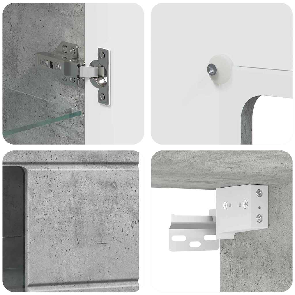 Holzschrank | Wandschrank | Vitrine | mit Glastür | Schrankmöbel | Wandmontiert