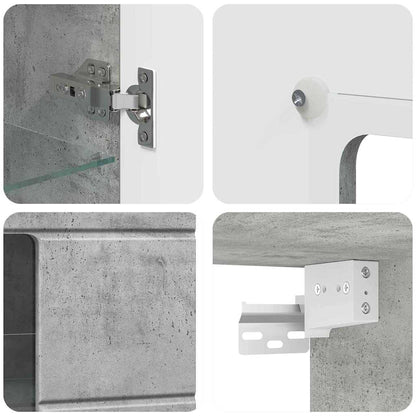 Holzschrank | Wandschrank | Vitrine | mit Glastür | Schrankmöbel | Wandmontiert