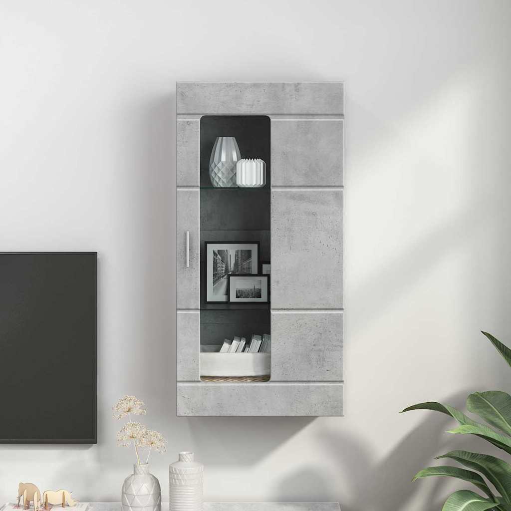 Holzschrank | Wandschrank | Vitrine | mit Glastür | Schrankmöbel | Wandmontiert