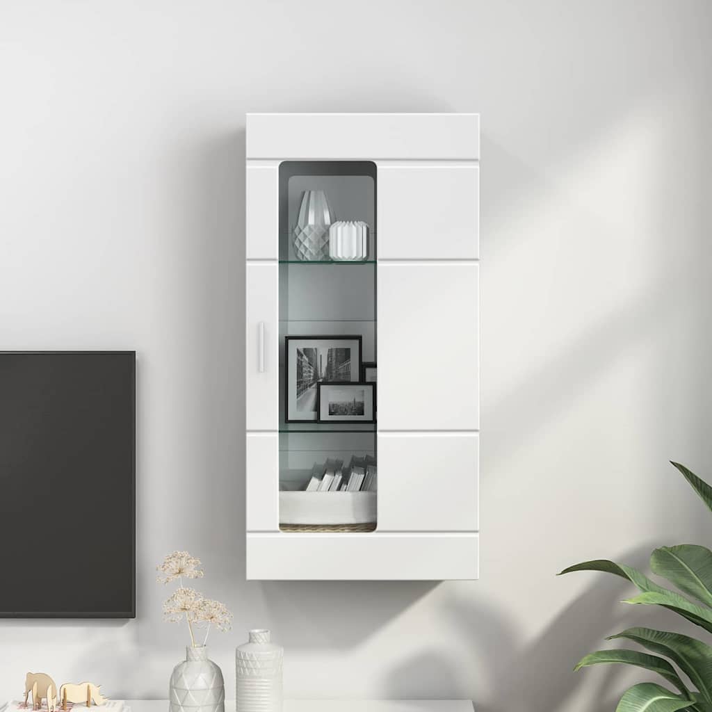 Holzschrank | Wandschrank | Vitrine | mit Glastür | Schrankmöbel | Wandmontiert