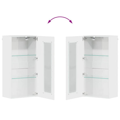 Holzschrank | Wandschrank | Vitrine | mit Glastür | Schrankmöbel | Wandmontiert