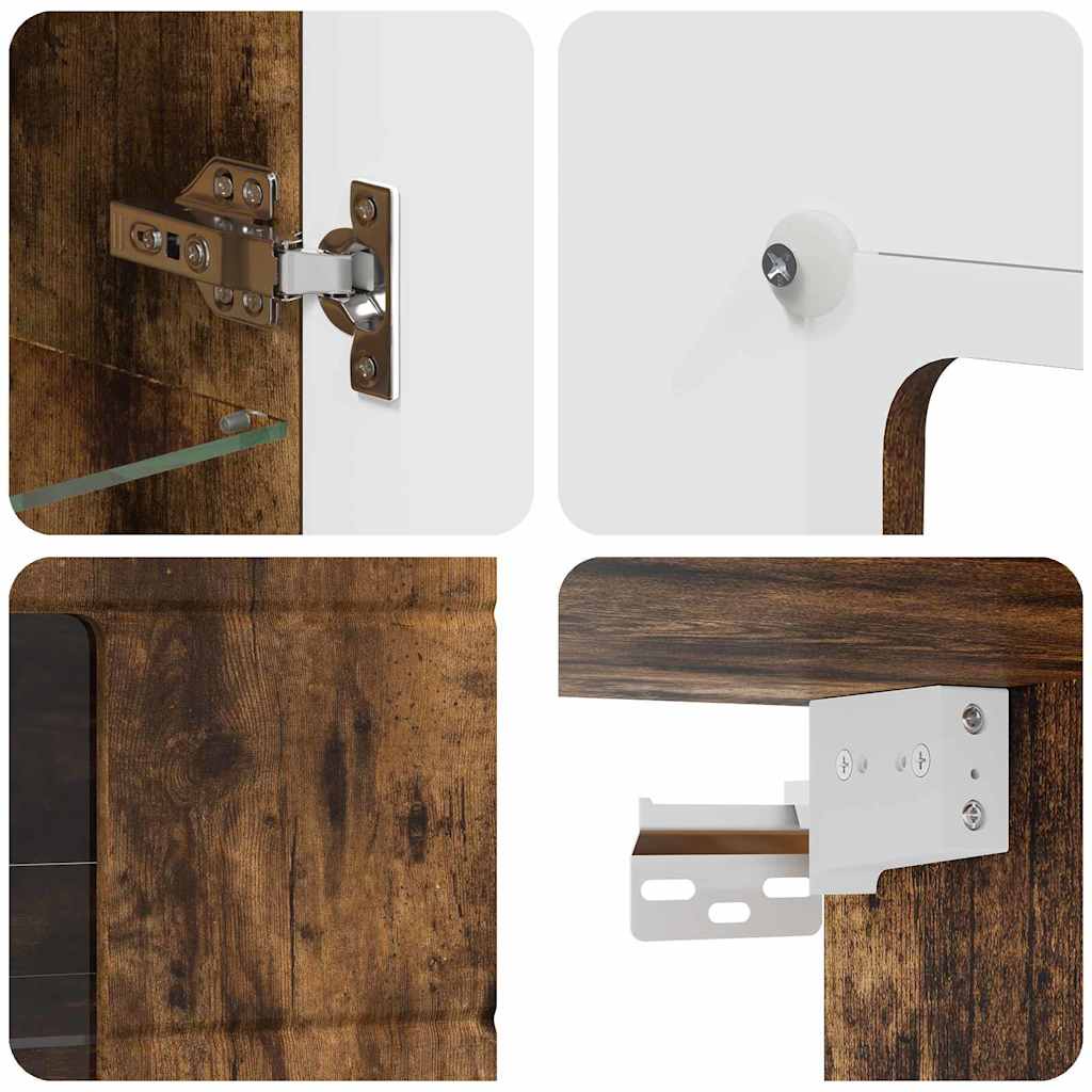 Holzschrank | Wandschrank | Vitrine | mit Glastür | Schrankmöbel | Wandmontiert