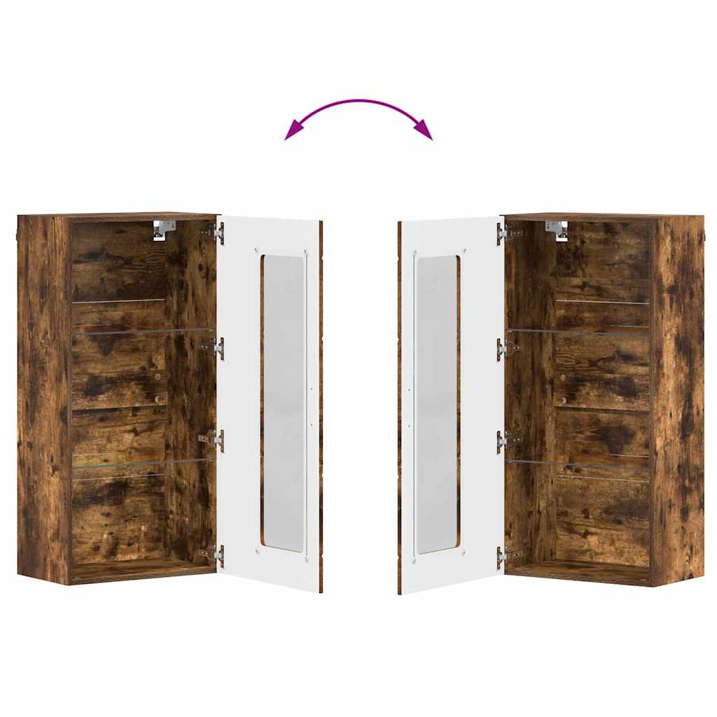 Holzschrank | Wandschrank | Vitrine | mit Glastür | Schrankmöbel | Wandmontiert