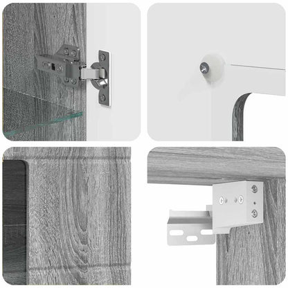 Holzschrank | Wandschrank | Vitrine | mit Glastür | Schrankmöbel | Wandmontiert
