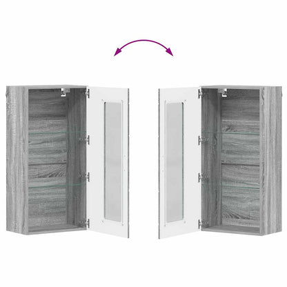 Holzschrank | Wandschrank | Vitrine | mit Glastür | Schrankmöbel | Wandmontiert