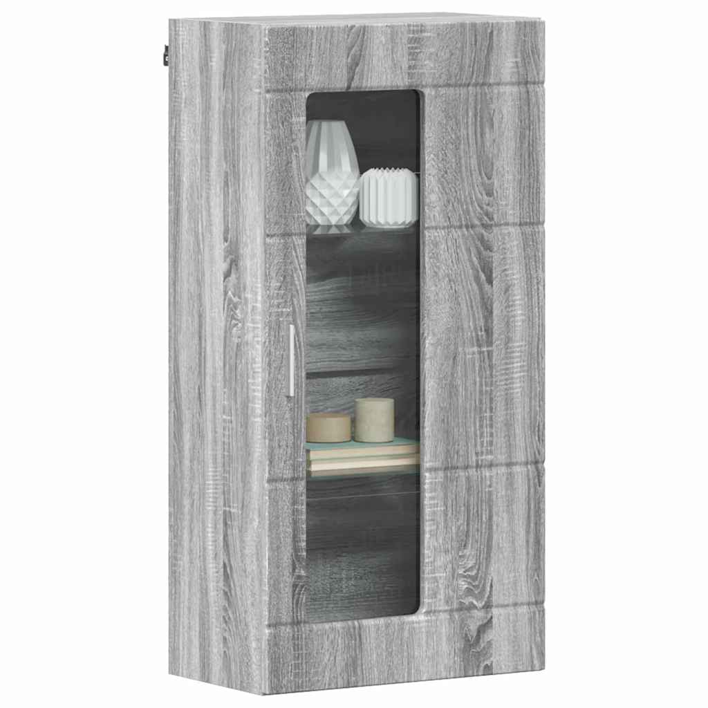 Holzschrank | Wandschrank | Vitrine | mit Glastür | Schrankmöbel | Wandmontiert