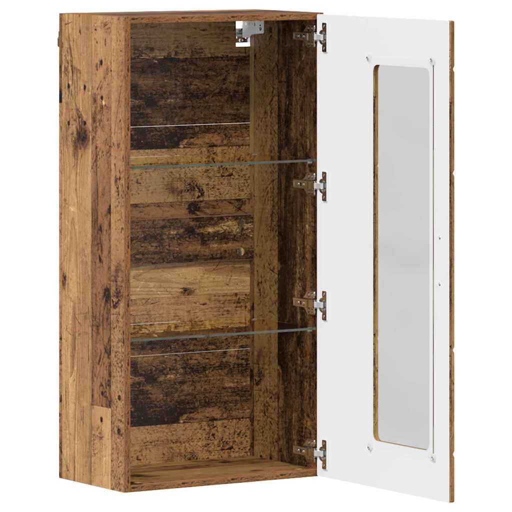 Holzschrank | Wandschrank | Vitrine | mit Glastür | Schrankmöbel | Wandmontiert