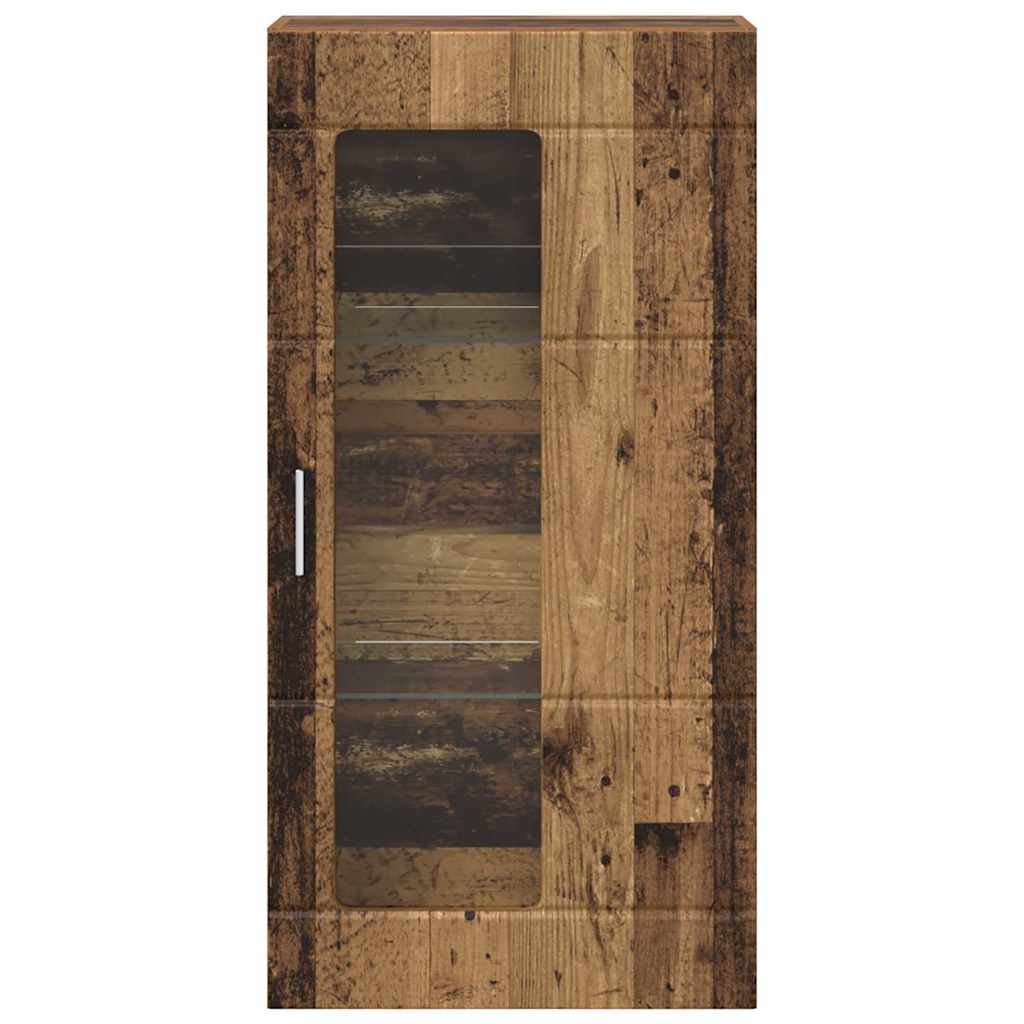 Holzschrank | Wandschrank | Vitrine | mit Glastür | Schrankmöbel | Wandmontiert