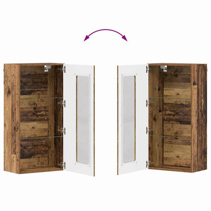 Holzschrank | Wandschrank | Vitrine | mit Glastür | Schrankmöbel | Wandmontiert
