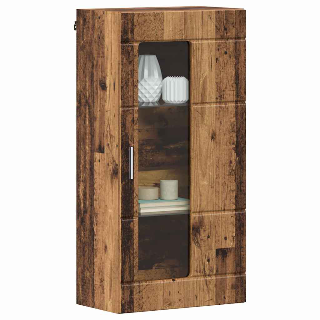 Holzschrank | Wandschrank | Vitrine | mit Glastür | Schrankmöbel | Wandmontiert