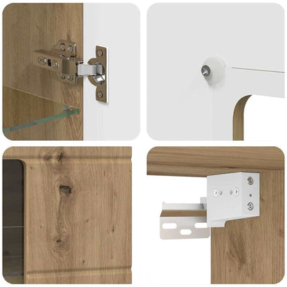 Holzschrank | Wandschrank | Vitrine | mit Glastür | Schrankmöbel | Wandmontiert