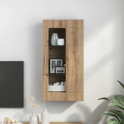 Holzschrank | Wandschrank | Vitrine | mit Glastür | Schrankmöbel | Wandmontiert