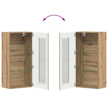 Holzschrank | Wandschrank | Vitrine | mit Glastür | Schrankmöbel | Wandmontiert