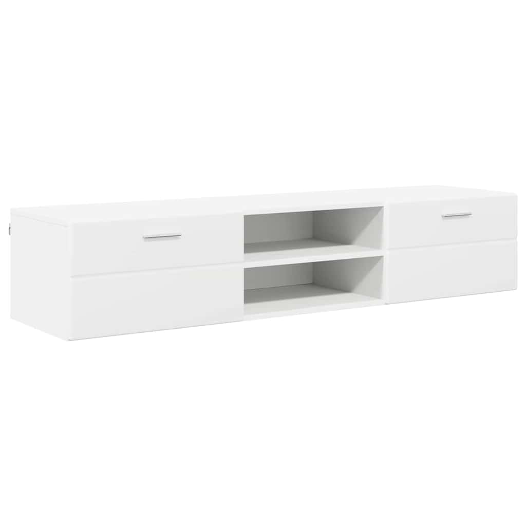 Wandmontiertes Lowboard | Holzschrank | Wandschrank | 2 Schubladen | 150 cm